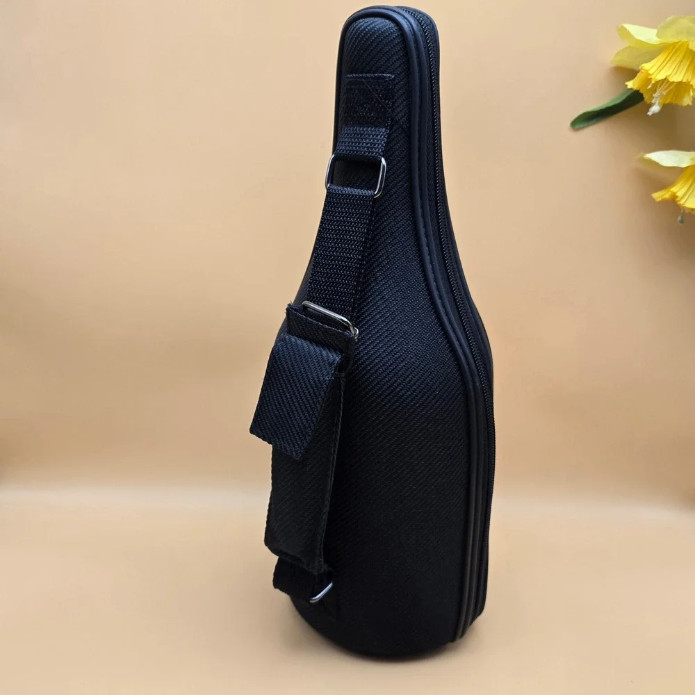CaddyO Products Wine Bottle Carrier Bag Zipper‎ Black Nylon with Corkscrew NWOT